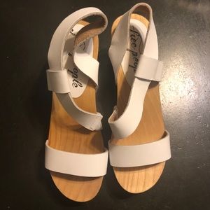 Free people wooden block sandals